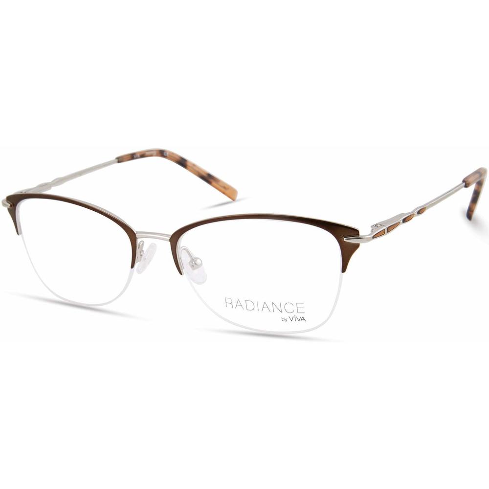 New Radiance by Viva VV-8003 050 Dark Brown Eyeglasses 52/17/140
